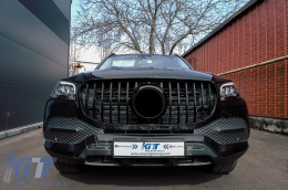 Предна Решетка , подходяща за Mercedes GLS SUV X167 (2019-Up) GT-R Panamericana Дизайн Черен-image-6091820