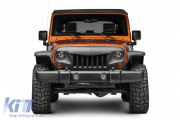 Централна Предна Решетка, подходяща за JEEP Wrangler / Rubicon JK (2007-2017) Орлово Eyes Матово черно-image-6085163