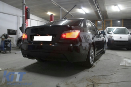 Задна дифузьор, подходящ за BMW 5 Series E60 E61 (2003-2010) Спорт M-Technik Дизайн Single Outlet-image-6102066