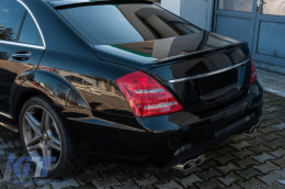 Задна Броня с Накрайници за ауспух Хром за Mercedes S-Class W221 (2005-2013) S65 Дизайн-image-6088554