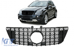 Централна Предна Решетка подходяща за Mercedes ML W164 Facelift (07.2008-2011) GT-R Panamericana Дизайн Черен-image-6090341