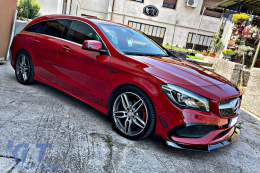 Удължение на Спойлер на Предна Броня , подходящо за Mercedes CLA C117 X117 Спортна линия (2016-2018) Piano Black-image-6106799