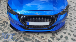 Удължен Спойлер за Предна Броня , подходящ за Peugeot 208 Mk2 (2020-Up) Piano Black-image-6089908