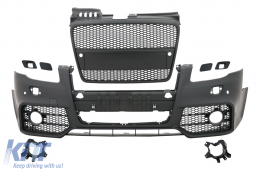 Предна Броня с Предна Решетка подходяща за Audi A4 B7 (2004-2008) RS4 Дизайн Черен-image-6090386