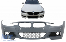 Предна Броня подходяща за BMW 3 Series F30 F31 (2011-2019) M-Technik Дизайн Без фарове за мъгла-image-6091329