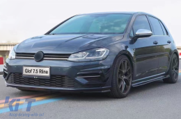 Странични капаци на Предна Броня , подходящи за VW Golf 7.5 5G R Хечбек (2017-2020) Piano Black-image-6096397