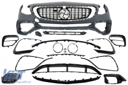 Комплект за тяло, подходящ за Mercedes S-Class Купе C217 Спортна линия (2015-2021) S63 Дизайн All Черен-image-6096644