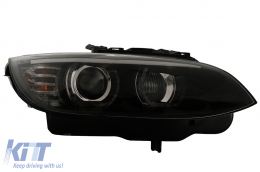 Fari 3D LED Angel Eyes per BMW Serie 3 E92 E93 2006-2010 con Xenon Nero-image-6109347