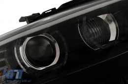 Fari 3D LED Angel Eyes per BMW Serie 3 E92 E93 2006-2010 con Xenon Nero-image-6109348