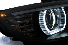 Fari 3D LED Angel Eyes per BMW Serie 3 E92 E93 2006-2010 con Xenon Nero-image-6109356