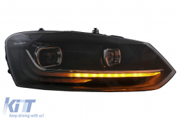 Fari a LED Luce per VW Polo Mk5 6R 6C 2010-2017 Sequenziale Dinamico-image-6032314