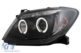 Fari Angel Eyes Dual Halo Cerchi per Toyota Hilux 2005-2011 Luce Nero-image-6079476