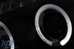 Fari Angel Eyes Dual Halo Cerchi per Toyota Hilux 2005-2011 Luce Nero-image-6079478