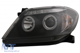 Fari Angel Eyes Dual Halo Cerchi per Toyota Hilux 2005-2011 Luce Nero-image-6079490