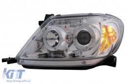 Fari Angel Eyes Dual Halo Cerchi per Toyota Hilux 2005-2011 Chrome-image-6095761