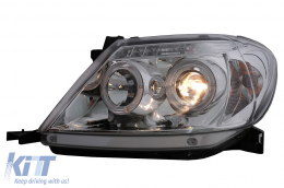 Fari Angel Eyes Dual Halo Cerchi per Toyota Hilux 2005-2011 Chrome-image-6095764