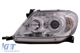 Fari Angel Eyes Dual Halo Cerchi per Toyota Hilux 2005-2011 Chrome-image-6095769