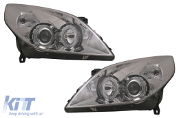 Fari Angel Eyes per Opel Vectra C / Signum Facelift 09.2005-2008 Cromati-image-6086965