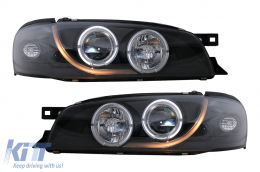 Fari Angel Eyes per Subaru Impreza I GM, GC, GF 05.1993-2000 neri-image-6105568