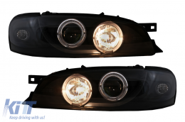 Fari Angel Eyes per Subaru Impreza I GM, GC, GF 05.1993-2000 neri-image-6105576