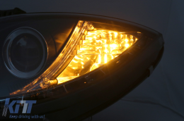 Fari anteriori a LED DRL per Seat Leon Altea Toledo 06.2005-2009 neri-image-6093343