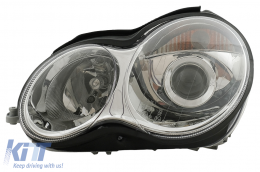 Fari Anteriori per Mercedes Classe C W203 07.2000-03.2004 Faro Alogeno Cromo H7-image-6107750