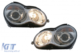 Fari Anteriori per Mercedes Classe C W203 07.2000-03.2004 Faro Alogeno Cromo H7-image-6107759