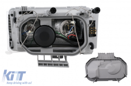 Fari anteriori per Mercedes Classe E W124 S124 C124 A124 01.1985-04.1993 Cromato H3 H4-image-6106595