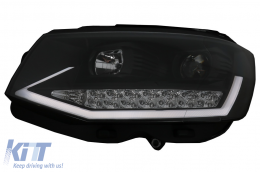 Fari anteriori TUBE LED BAR per VW Transporter T6 2015-2020 Nero-image-6067618