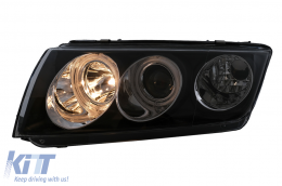 Fari CCFL Angel Eyes per Skoda Fabia 12.1999-2008 Nero Alogeno Headlights-image-6104112