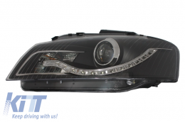 Fari DAYLIGHT per Audi A3 8P 05.2003-03.2008 DRL Nero-image-6015062