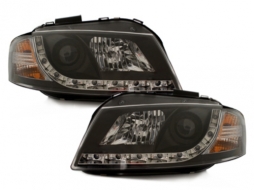 Fari Daylight per Audi A3 8P 05.2003-03.2008 Luce Lampada Nera-image-59130