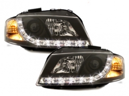 Fari Daylight per Audi A3 8P 05.2003-03.2008 Luce Lampada Nera-image-59131