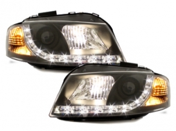 Fari Daylight per Audi A3 8P 05.2003-03.2008 Luce Lampada Nera-image-59132