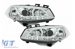 Fari DAYLIGHT per Renault Megane 11.2002-12.2005 DRL Cromato-image-5986423