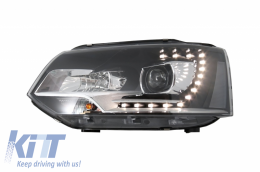 Fari Dayline LED per VW Transporter T5 2010-2015 Luce Lampadina Xenon Look--image-6034235