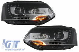 Fari Dayline LED per VW Transporter T5 2010-2015 Luce Lampadina Xenon Look--image-6034238