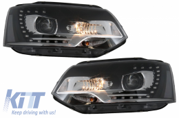 Fari Dayline LED per VW Transporter T5 2010-2015 Luce Lampadina Xenon Look--image-6034240