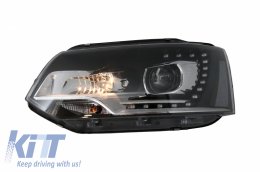 Fari Dayline LED per VW Transporter T5 2010-2015 Luce Lampadina Xenon Look--image-6034241