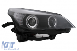 Fari Fanale LED Dayline Angel Eyes per BMW 5er E60 E61 03-07 Lampada LCI Look-image-6101020