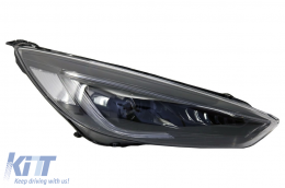 Fari Fanale LED DRL per Ford Focus III Mk3 15-17 Bi-Xenon Look Dynamic Flowing-image-6070537