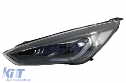 Fari Fanale LED DRL per Ford Focus III Mk3 15-17 Bi-Xenon Look Dynamic Flowing-image-6070538