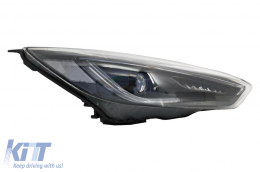 Fari Fanale LED DRL per Ford Focus III Mk3 15-17 Bi-Xenon Look Dynamic Flowing-image-6070539