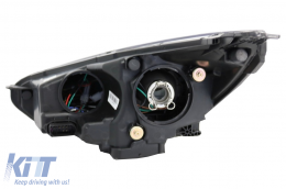 Fari Fanale LED DRL per Ford Focus III Mk3 15-17 Bi-Xenon Look Dynamic Flowing-image-6070546