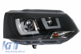 Fari Fanale LED DRL per VW Transporter T5 Multivan Facelift 10-15 U Tube Xenon-image-6037470