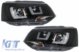 Fari Fanale LED DRL per VW Transporter T5 Multivan Facelift 10-15 U Tube Xenon-image-6037474