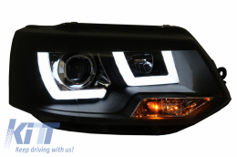 Fari Fanale LED DRL per VW Transporter T5 Multivan Facelift 10-15 U Tube Xenon-image-6037654