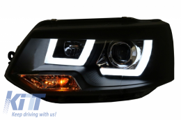 Fari Fanale LED DRL per VW Transporter T5 Multivan Facelift 10-15 U Tube Xenon-image-6037656