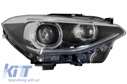 Fari Fanali LED DRL Angel Eye per BMW Serie 1 F20 F21 2011-2014 Luce Nero-image-6044804