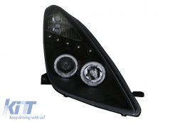 Fari Fanali LED DRL per Toyota Celica T230 1999-2005 Luci Angel Eyes Neri-image-6073960